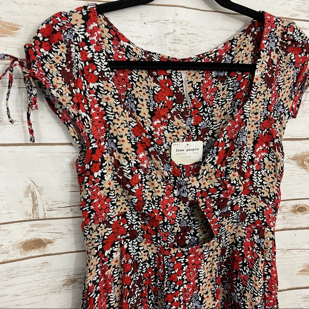 Free People Cutout Short Sleeve Miss Right Mini Dress NWT